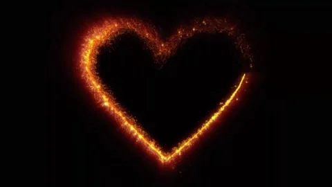 Fire Heart Animations Stock Footage 229833785