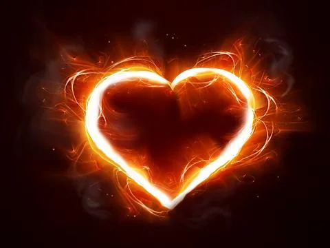 Fire heart Stock Illustration