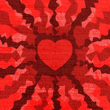 Fire Heart Stock Illustration