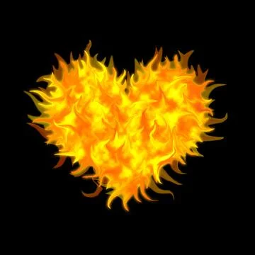 Fire heart Ilustración de archivo