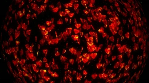 Fire heart make the earth Stock Footage 10863135