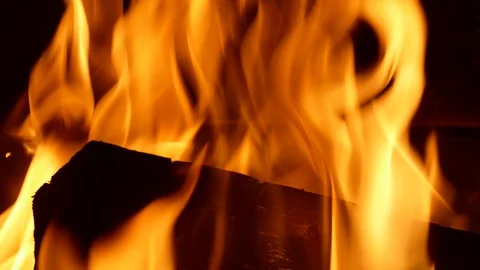 The fire in the hearth. Fire in the fireplace. Stock Footage 102240684