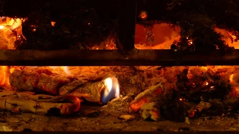 The fire in the hearth. Fire in the fireplace. 動画素材 102247080