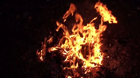 Fire Hearth - Slow Motion (2) Stock Footage 40613763