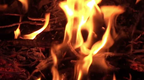 Fire Hearth - Slow Motion (5) Stockbeeldmateriaal 40614211