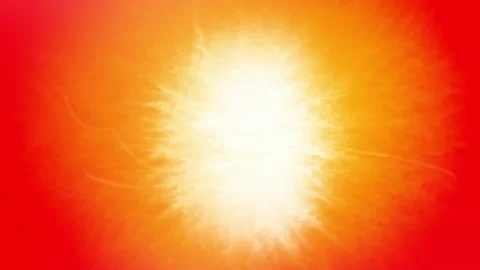 Fire heat animation with burning glowing space in drawn 2D style. Stock flame Stock Footage 329390979