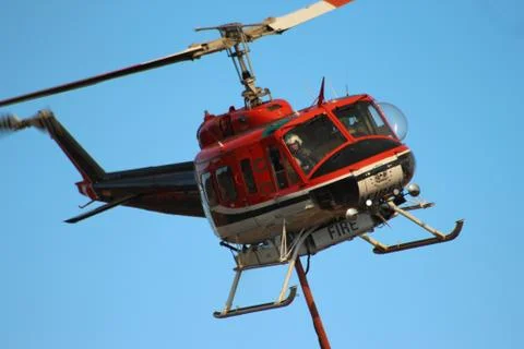 Fire Helicopter Closeup Stock Photos