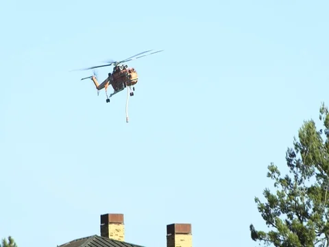Fire Helicopter Filling Up Stock Footage 78146255