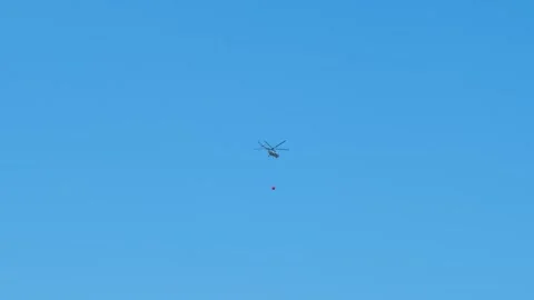 Fire helicopter Stock Footage 266986417