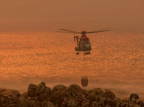 Fire Helicopter Stock Photos
