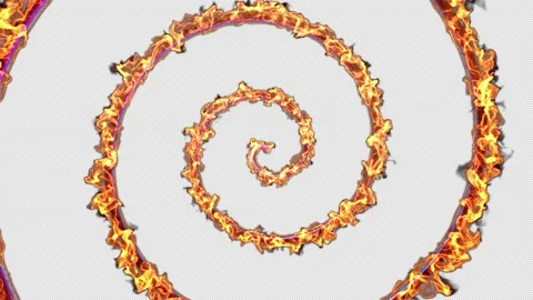 Fire Helix Shape Rotation Stock Footage 204953679