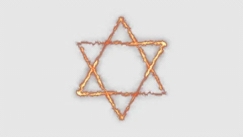Fire Hexagram Stock Footage 197383658