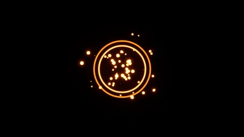 Fire hit effect on black background Stock Footage 318870209