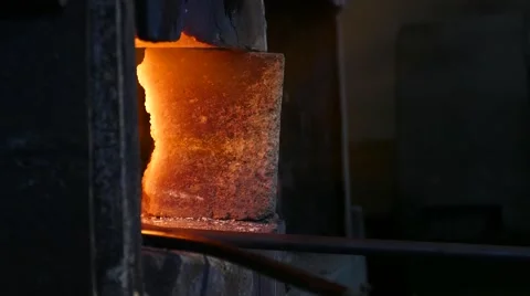Fire Hole in a Blacksmiths Workshop Stock Footage 58683392