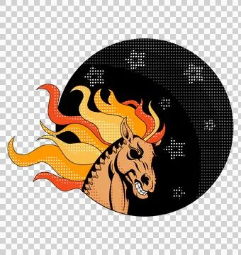 Fire horse Stock Illustration