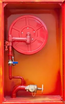 Fire hose cabinet Stock Photos