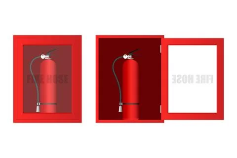 Fire hose cabinet vector illustration Illustrazione stock