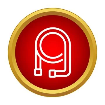 Fire hose icon representing emergency safety equipment Stock Illustration