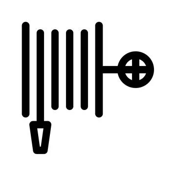 Fire hose line icon. Vector graphics Stock Illustration