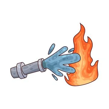Fire hose nozzle illustration Stock Illustration