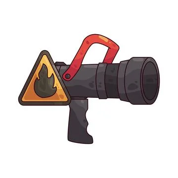Fire hose nozzle illustration Stock Illustration