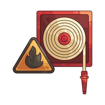 Fire hose reel illustration Stock Illustration