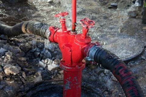 Fire hose valve Stock Photos