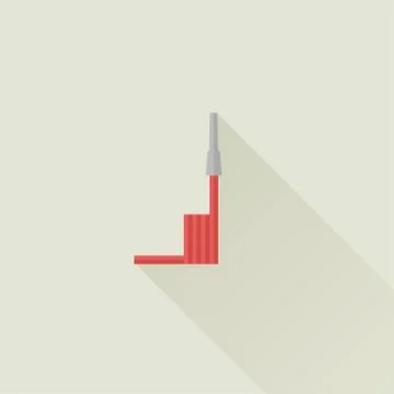 Fire hose vector icon flat style Stock Illustration