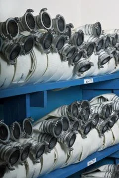 Fire hoses Stock-Fotos