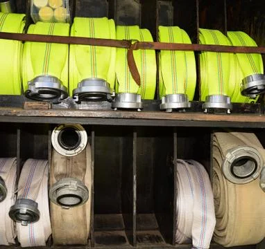 Fire hoses Stock Photos