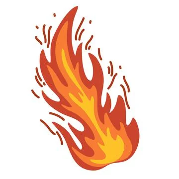 Fire. Hot flame symbol. Burning, blazing fire icon. Heat danger and caution s Stock Illustration