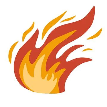 Fire. Hot flame symbol. Burning, blazing fire icon. Heat danger and caution s Stock Illustration