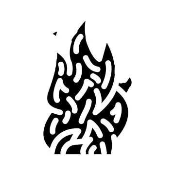 Fire hot glyph icon vector illustration Illustrazione stock