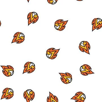 Fire hot vector seamless pattern 스톡 일러스트