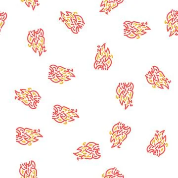 Fire hot vector seamless pattern 스톡 일러스트