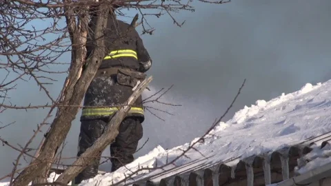 Fire. House. Explosion. War Stock Footage 85265365