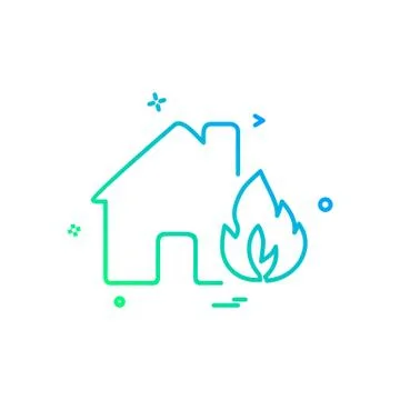 Fire house icon design vector Stock Illustration