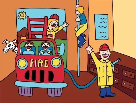 Fire house Stock Illustration