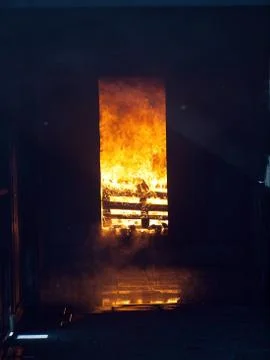 FIre in house Stock Photos