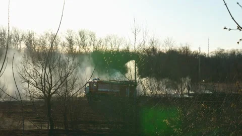 Fire hydrant access, wildfire containment, fire brigade, thermal imaging cameras Video stock 276514538