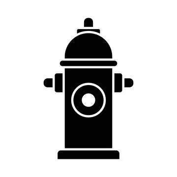 Fire hydrant black icon. Fire hydrant simple silhouette. Web site page and .. Stock Illustration