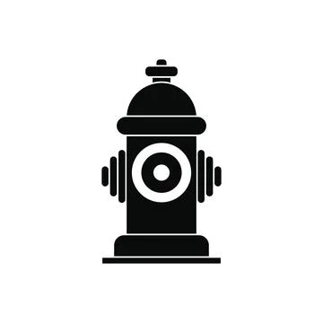 Fire hydrant black simple icon Stock Illustration
