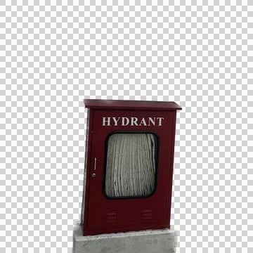 Fire hydrant box isolated Illustrazione stock