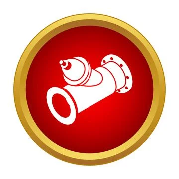 Fire hydrant connection pipe vector icon design Stockillustratie