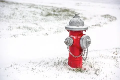 Fire Hydrant covered with snow Foto stock