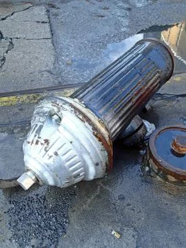 Fire Hydrant Down Stock Photos