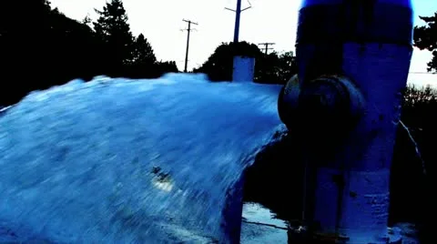 Fire Hydrant at Dusk Stock Footage 12640406