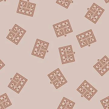 Fire hydrant emergency line seamless pattern Stock Illustration