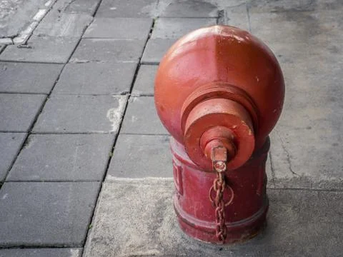 Fire hydrant / Fire connection department on footpath floor Stock Photos