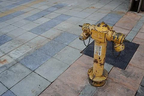 Fire hydrant. Fire emergency water pipe Stock Photos